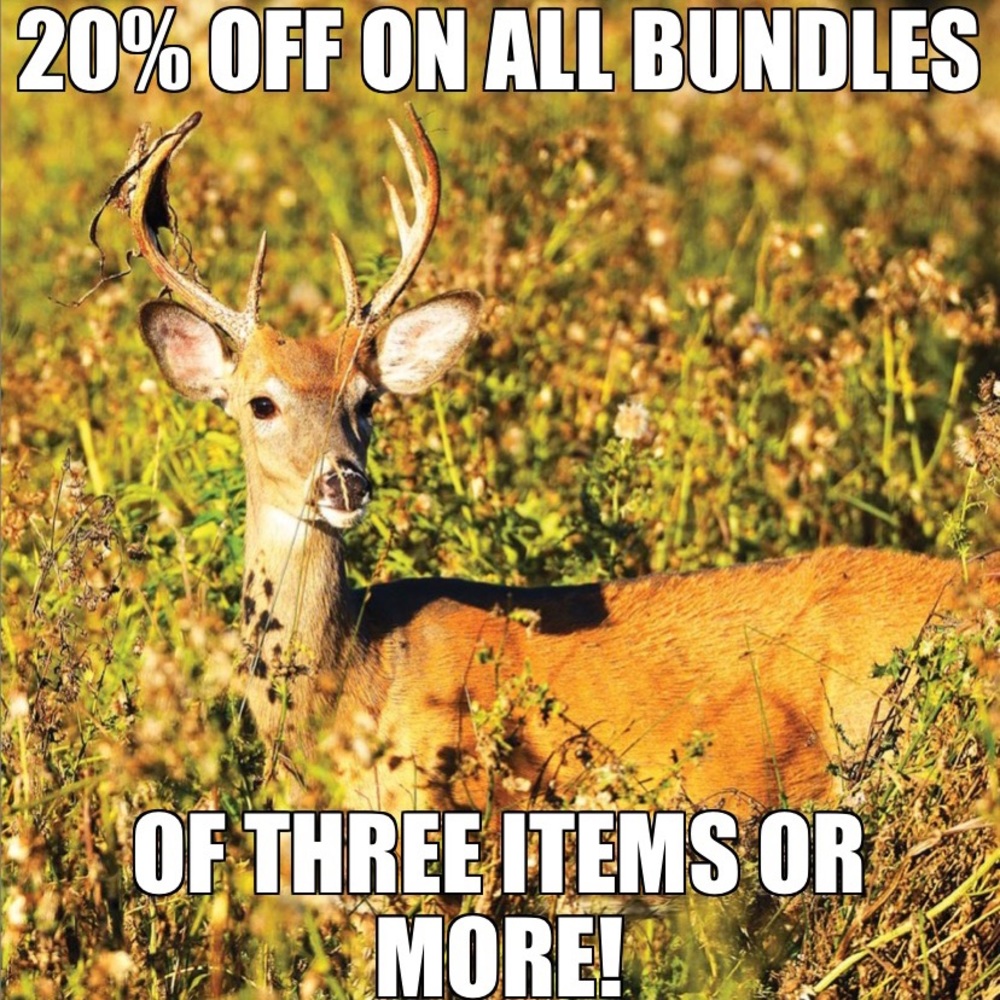 20% off on bundles of three items or more!